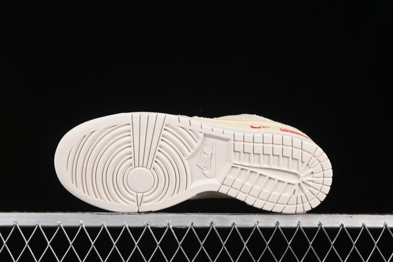 Nike SB Dunk Low SUP Collaboration - Woven Yellow Swoosh Anniversary Custom Low-Top Casual Skate Shoes - KK1888-001