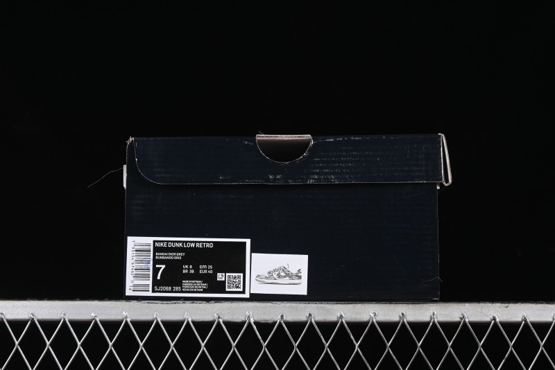 Nike SB Dunk Low Dior Collaboration - Strap Woven Grey Check Anniversary High-End Custom Low-Top Casual Sneakers - SJ2068-285