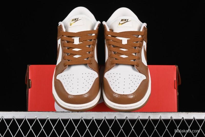 Nike Dunk Low LX SB Casual Skate Shoes in Brown Ostrich - FJ2260-001