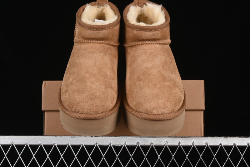 UGG Classic Ultra Mini Platform 3CM Wool Short Boots with TREADLITE Outsole - 1135092