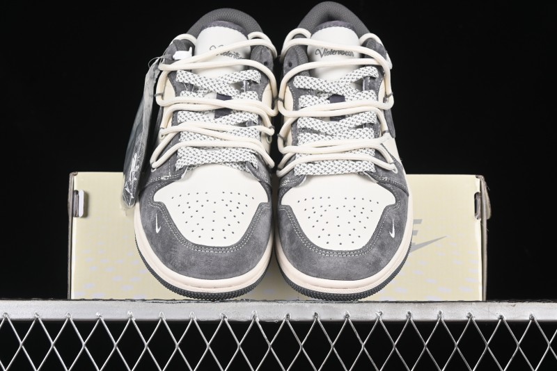 Nike Air Jordan 1 Low Retro Basketball Shoes with Custom Bear Collaboration - SJ9950-018
