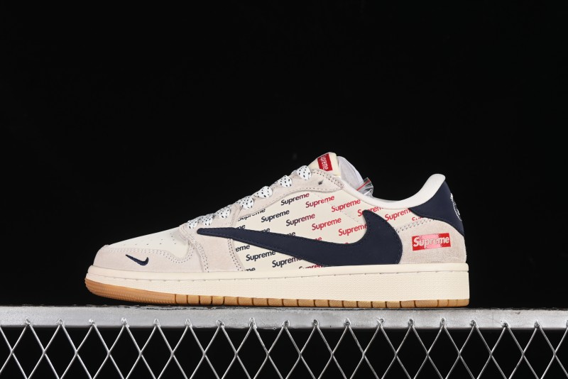 Nike Travis Scott x Fragment Design x Air Jordan 1 Low OG SP AJ1 Supreme Collaboration - JH6088-613