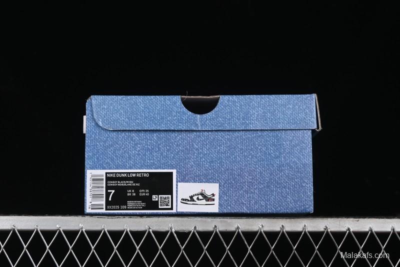 Nike SB Dunk Low Levi's Collaboration - Black Printed Denim Anniversary Customized Low-Top Casual Sneakers - XX2025-109