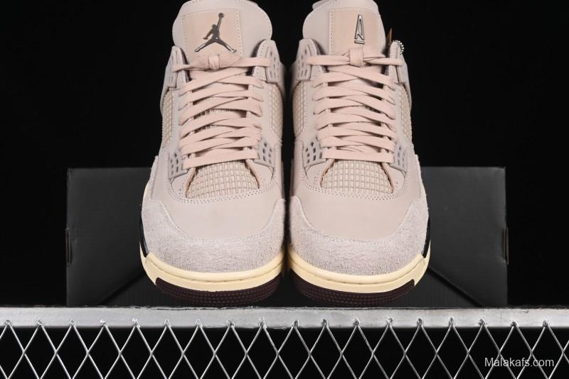 Nike A Ma Maniere x Air Jordan 4 Retro "Fossil Stone" Sneakers - FZ4810-200