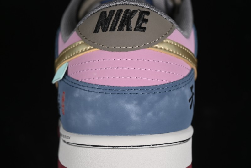Nike Dunk Low Retro Deconstructed Casual Sneakers with Black Myth Wukong Theme Cloud Dragon Pattern - WK0820-001