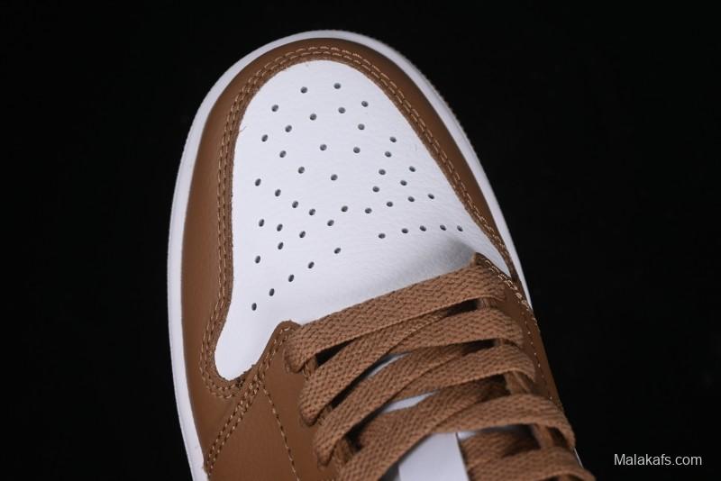 Nike Air Jordan 1 Low AJ1 White Tan Low Top Casual Sneakers - DC0774-202