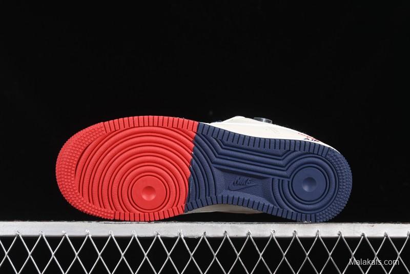 Nike Air Force 1 '07 Low The North Face Collaboration - White Red Blue Color Block Low-Top Casual Sneakers - XZ6188-010