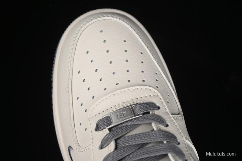 Nike Air Force 1 '07 Low Stussy Collaboration - English Beige Grey Red Low-Top Casual Sneakers - XZ3318-567