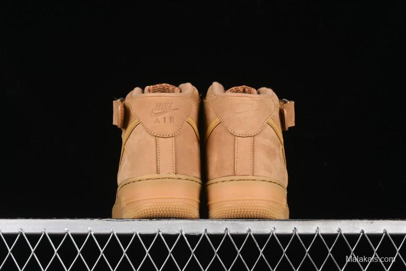 Nike Air Force 1 '07 Mid Suede Casual Sneakers in Wheat - DJ9158-200