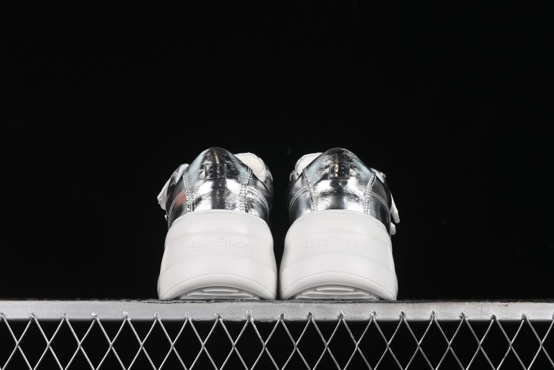 Acne Studios Retro Velcro Women's Casual Shoes Silver - G.E5