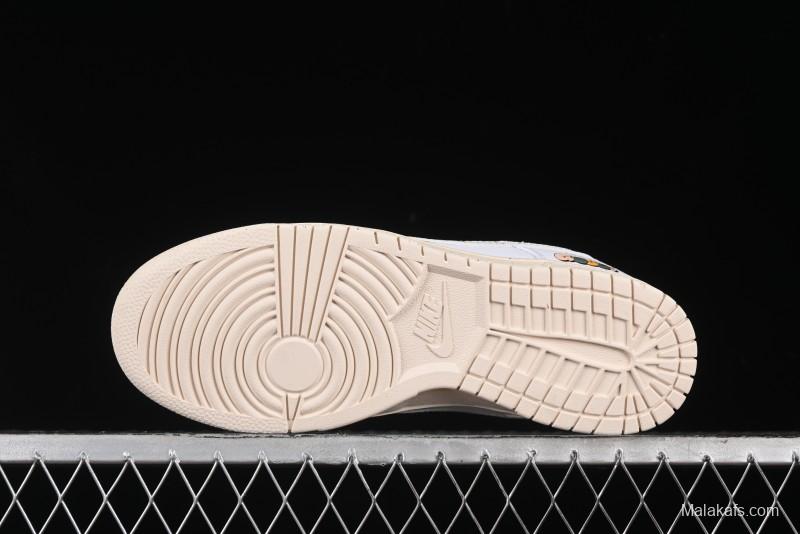 Nike SB Dunk Low Gucci Collaboration - Ink Splatter White Swoosh Anniversary Custom Low-Top Casual Sneakers - FC2025-305