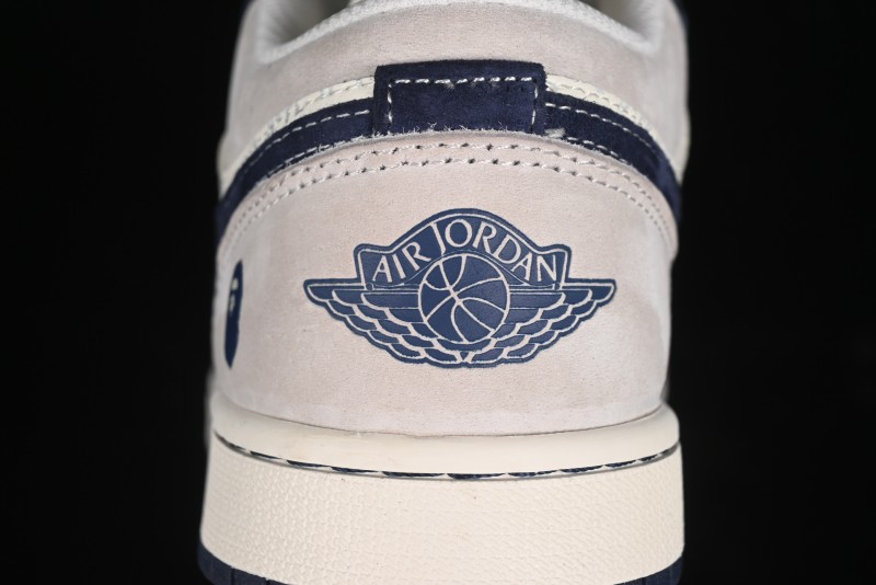 Nike Air Jordan 1 Low BAPE Collaboration Retro Basketball Shoes - WG8850-015