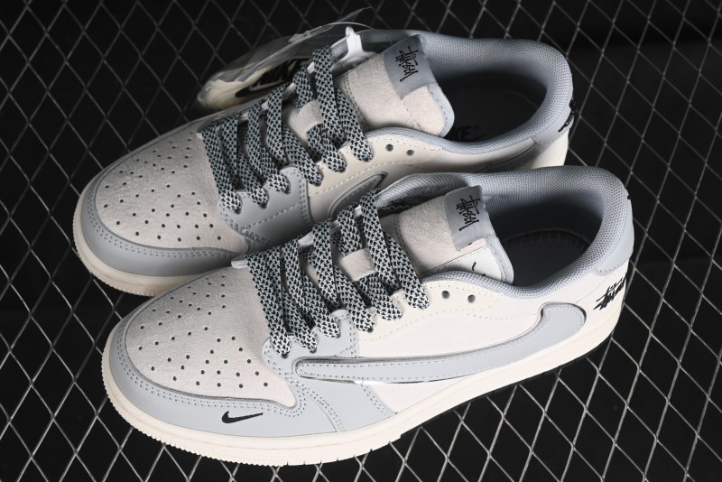 Nike Travis Scott x Fragment Design x Air Jordan 1 Low OG SP AJ1 Retro Sneakers - SJ2068-122