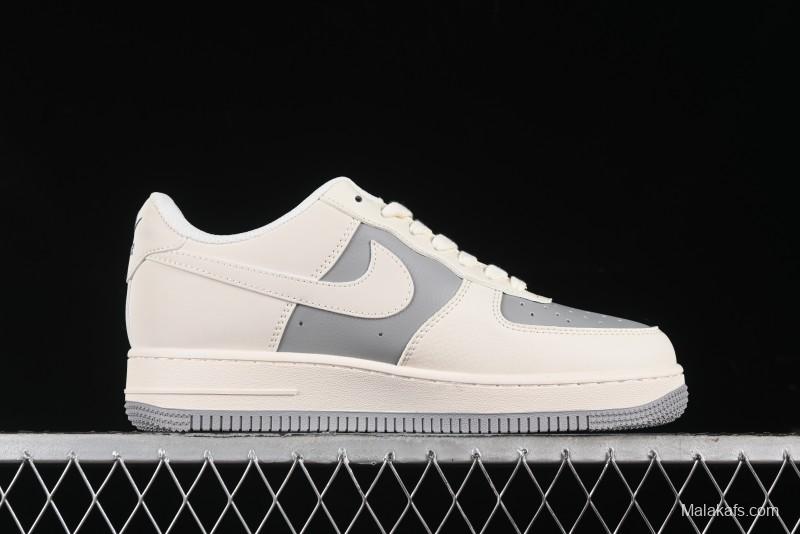 Nike Air Force 1 '07 Low Burberry Collaboration - Beige Grey Low-Top Casual Sneakers - BB8588-225