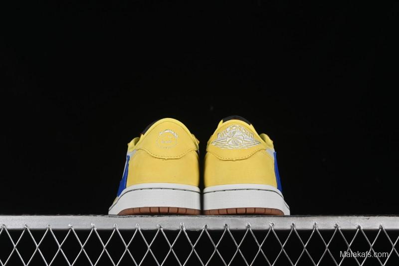 Nike Travis Scott x Air Jordan 1 Low OG AJ1 Collaboration Shoes with Reverse Swoosh - DZ4137-700