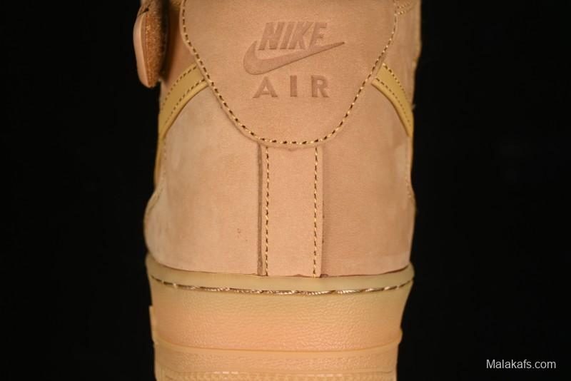 Nike Air Force 1 '07 Mid Suede Casual Sneakers in Wheat - DJ9158-200