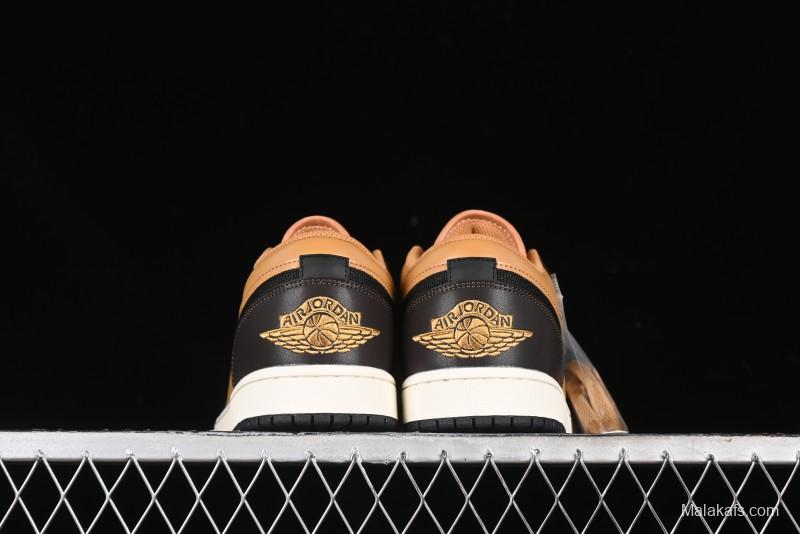 Nike Air Jordan 1 Low Flax/Baroque Brown Casual Basketball Shoes - HQ3603-201
