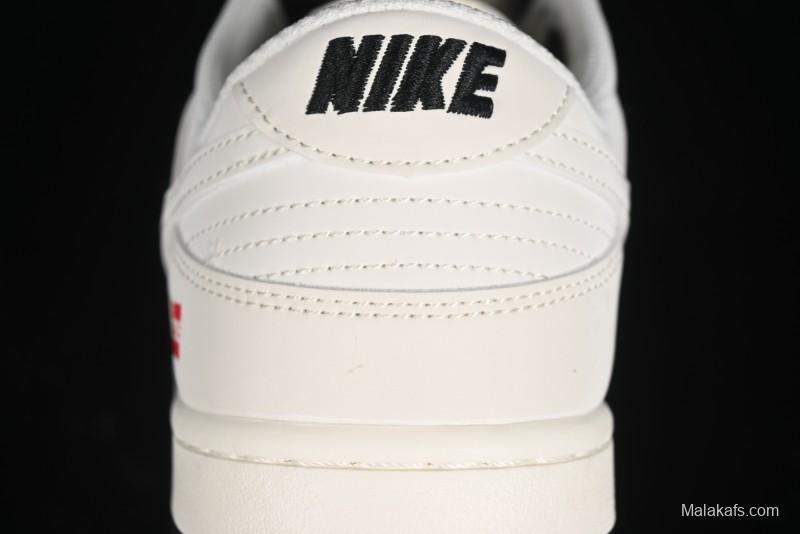 Nike SB Dunk Low Supreme Collaboration - Double Swoosh Dual Color Anniversary High-End Custom Low-Top Casual Skate Shoes - BB8675-112