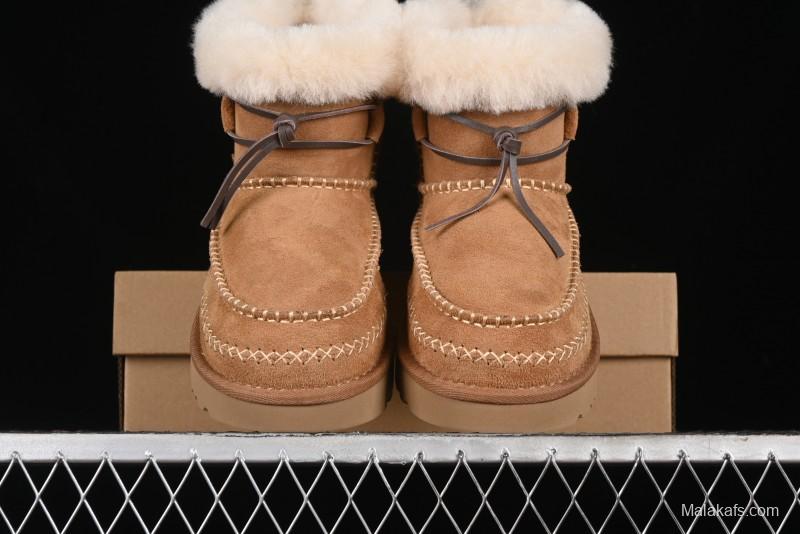 UGG Classic Mini Alpine Genuine Leather Warm and Versatile Snow Boots - 1158251
