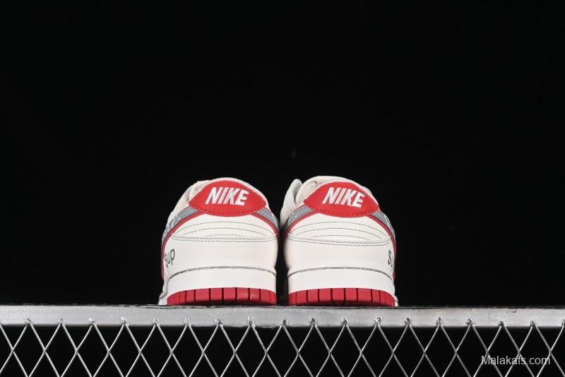 Nike SB Dunk Low SUP Collaboration - Signature Grey Check Anniversary High-End Custom Low-Top Casual Skate Shoes DJ2024-030