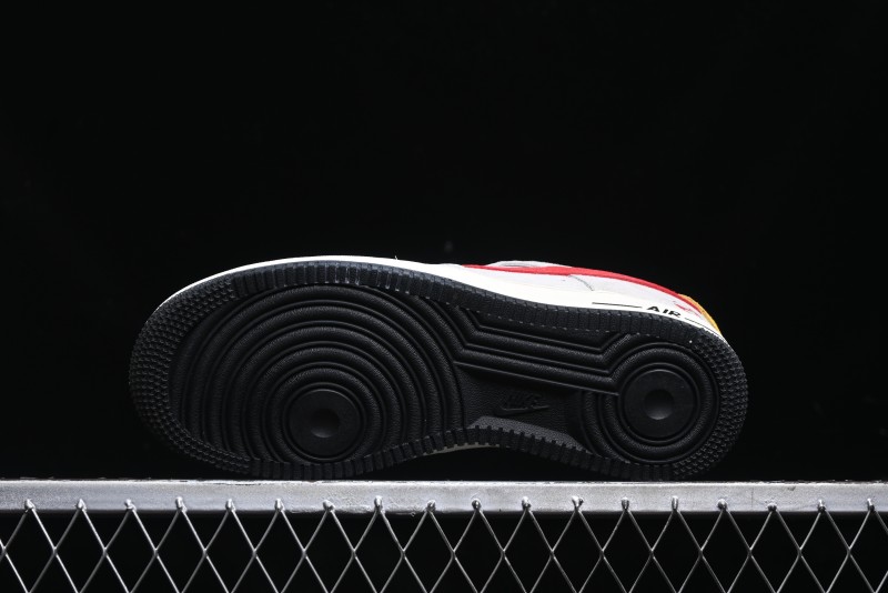 Nike Air Force 1 '07 Low Halloween Collaboration - Red Grey Pig Version Low Top Casual Sneakers - KK1988-020