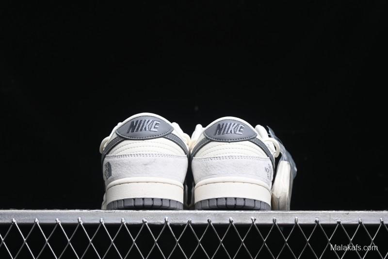 Nike SB Dunk Low The North Face Supreme Collaboration Strap Patch Grey Hook Low-Top Casual Skate Shoes - YX5066-253