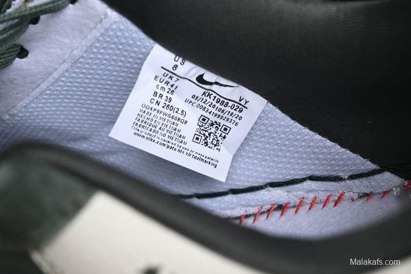 Nike Air Force 1 '07 Low Chrome Hearts Collaboration - Moss Green White Low-Top Casual Sneakers - KK1988-029