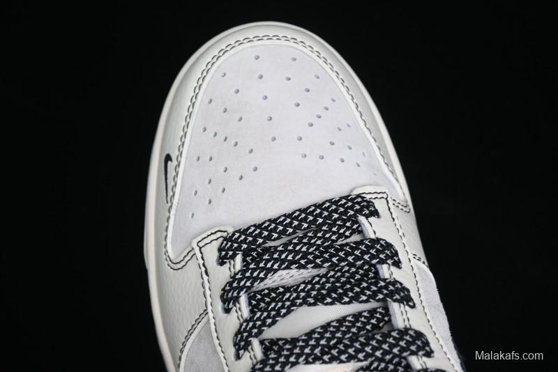 Nike SB Dunk Low UN Collaboration - Beige Black Line Black Sole Anniversary Custom Low-Top Casual Skate Shoes - BB7518-004