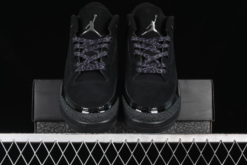 Nike Air Jordan 3 Retro Basketball Shoes in Midnight Black - CT8532-001