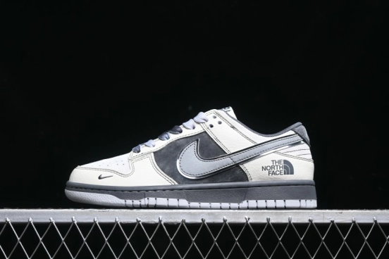 Nike SB Dunk Low The North Face Collaboration - Grey White Anniversary High-End Custom Low-Top Casual Skate Shoes - XX3186-202