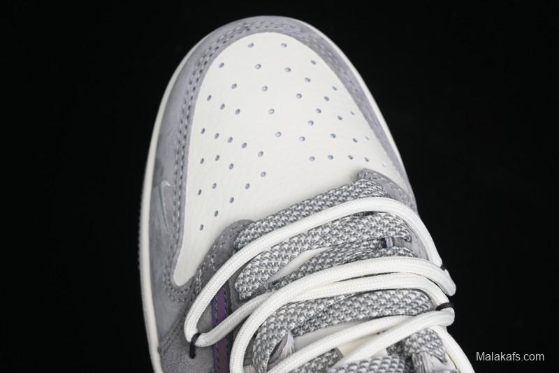 Nike Travis Scott x Fragment Design x Air Jordan 1 Low OG SP AJ1 Dior Collaboration - Splatter Lace-Up Low-Top Casual Sneakers DM9288-002