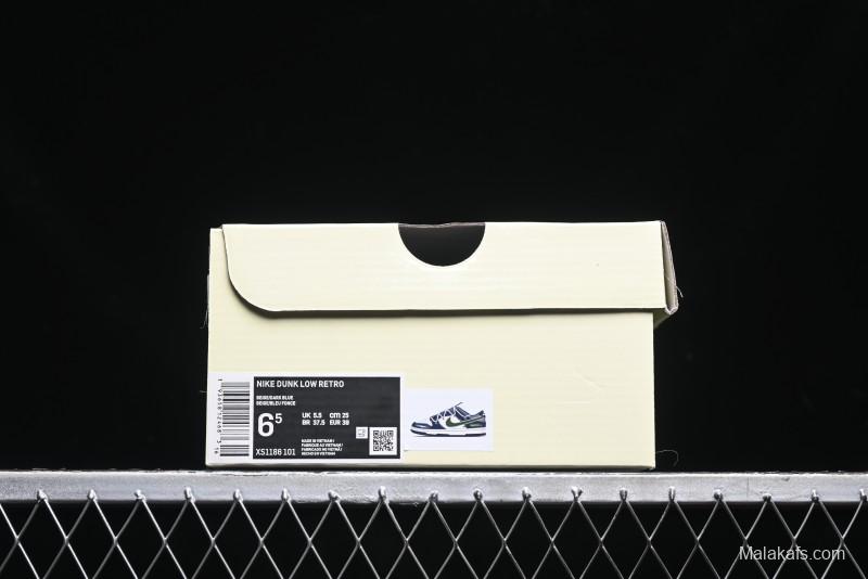 Nike SB Dunk Low Supreme Collaboration - Double Force Blue Lace-Up Anniversary High-End Custom Low-Top Casual Skate Shoes - XS1186-101