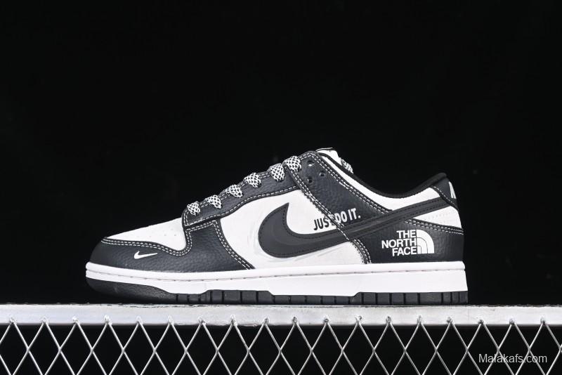 Nike SB Dunk Low The North Face Graffiti Black Swoosh Anniversary Custom Low-Top Casual Skate Shoes - DM6868-028