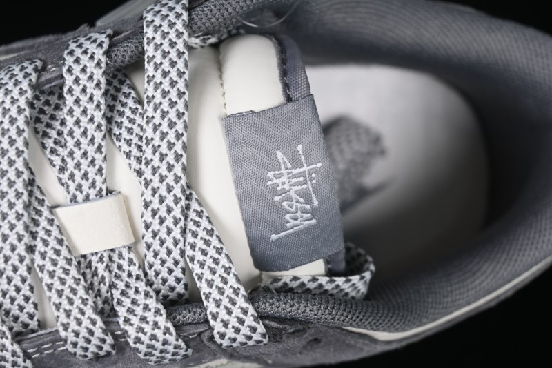 Nike SB Dunk Low Stussy Anniversary Edition Patchwork Grey Swoosh Customized Casual Skate Shoes - YX5066-221