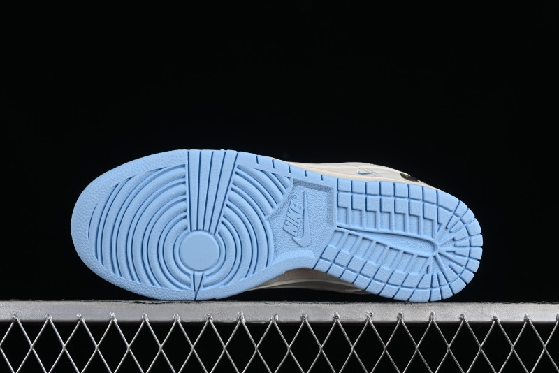 Nike SB Dunk Low BAPE Collaboration - Off-White Mini Blue Swoosh Anniversary High-End Custom Low-Top Casual Sneakers - XD6188-027