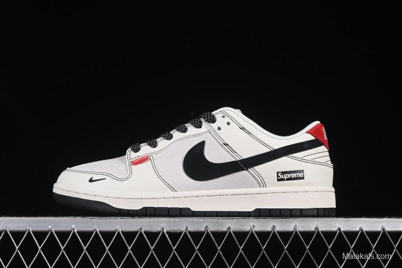 Nike SB Dunk Low Supreme Collaboration Anniversary Customized Low-Top Casual Skate Shoes - BB7518-024