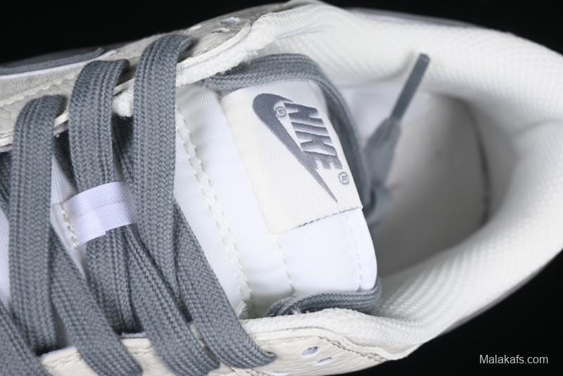 Nike SB Dunk Low Supreme Collaboration Grey Swoosh Double Mini Swoosh Anniversary Custom Low-Top Casual Sneakers - XX2025-688