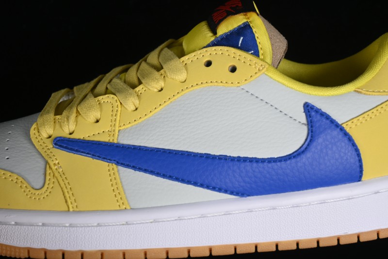 Nike Travis Scott x Air Jordan 1 Low OG Retro Sneakers with Reverse Swoosh - DZ4137-700