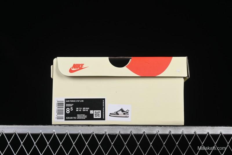 Nike Air Force 1 '07 Low Stussy Collaboration Beige Black Low-Top Casual Sneakers - XZ6188-762