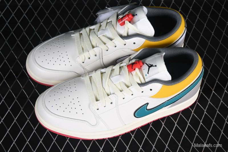 Nike Air Jordan 1 Low AJ1 Mismatch Colorway Low-Top Casual Sneakers - HV4511-133