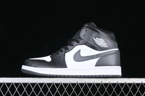 Nike Air Jordan 1 Mid AJ1 White Black Gray Culture Leisure Sneakers - DQ8426-001