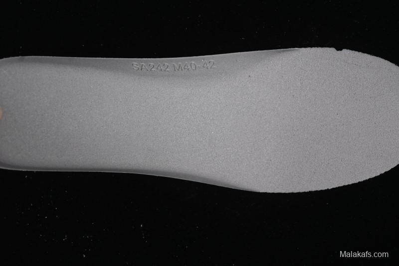 Choco Concert Leather Round Square Asymmetric Fashion Sneakers White Gray - AJE5