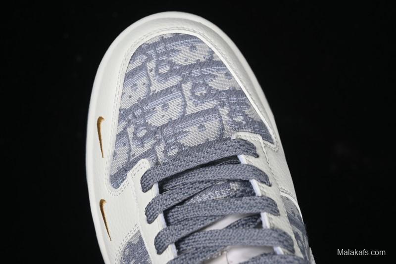 Nike SB Dunk Low Dior x Stone Island Triple Collaboration - Anniversary High-End Custom Low-Top Casual Sneakers - DM6868-043