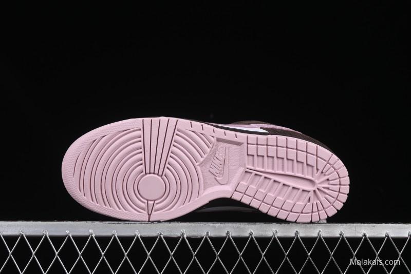 Nike Dunk Low Retro Sneakers in Grey Purple Snakeskin Leather - HV6932-299