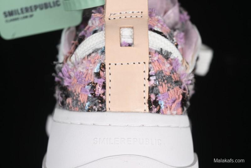 SMILEREPUBLIC SMILE Canvas Sneakers with Cut Wool Fringe and Unique Weaving - G.D4