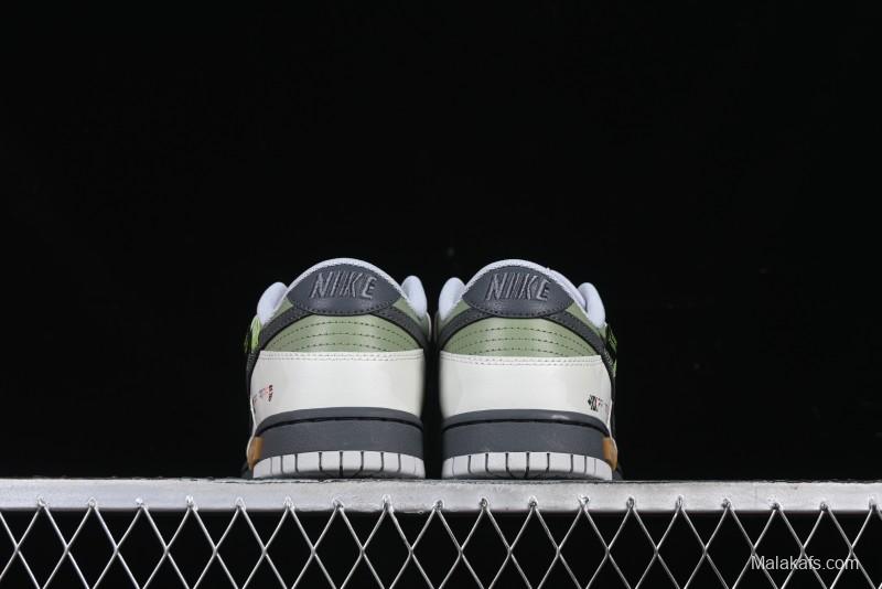 Nike Dunk Retro Low Grey Fog Panda Prank Mountain Theme Casual Sneakers - DD1391-103