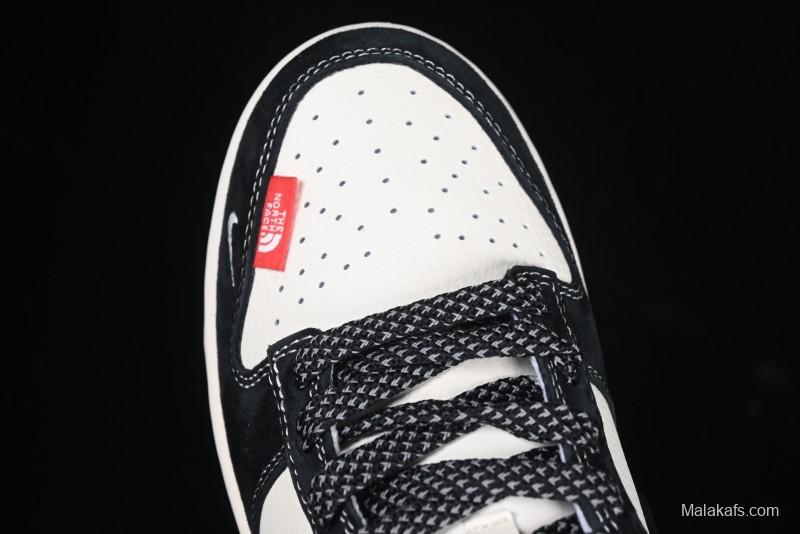 Nike SB Dunk Low The North Face Year of the Snake Black White Black Swoosh Anniversary Custom Low-Top Casual Sneakers - FC1688-210