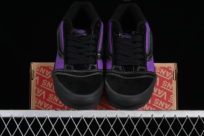 Vans Classics Knu Skool Black Purple Slip-On Shoes - VN0009QCSWE
