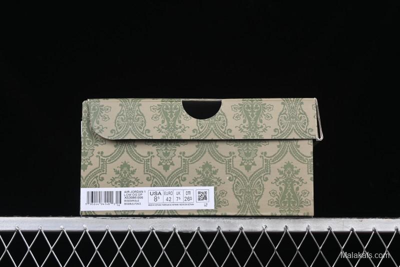 Nike Travis Scott x Fragment Design x Air Jordan 1 Low OG SP AJ1 Collaboration Sneakers - Prussian Blue - XS3086-006