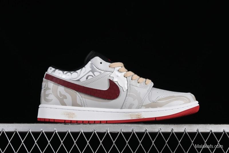 Nike Air Jordan 1 Low AJ1 CNY Year of the Dragon Limited Edition 'Mischievous Panda' Retro Basketball Shoes - 553558-066
